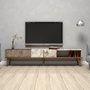 Hanah Home Milan Soporte para TV Nogal y Blanco